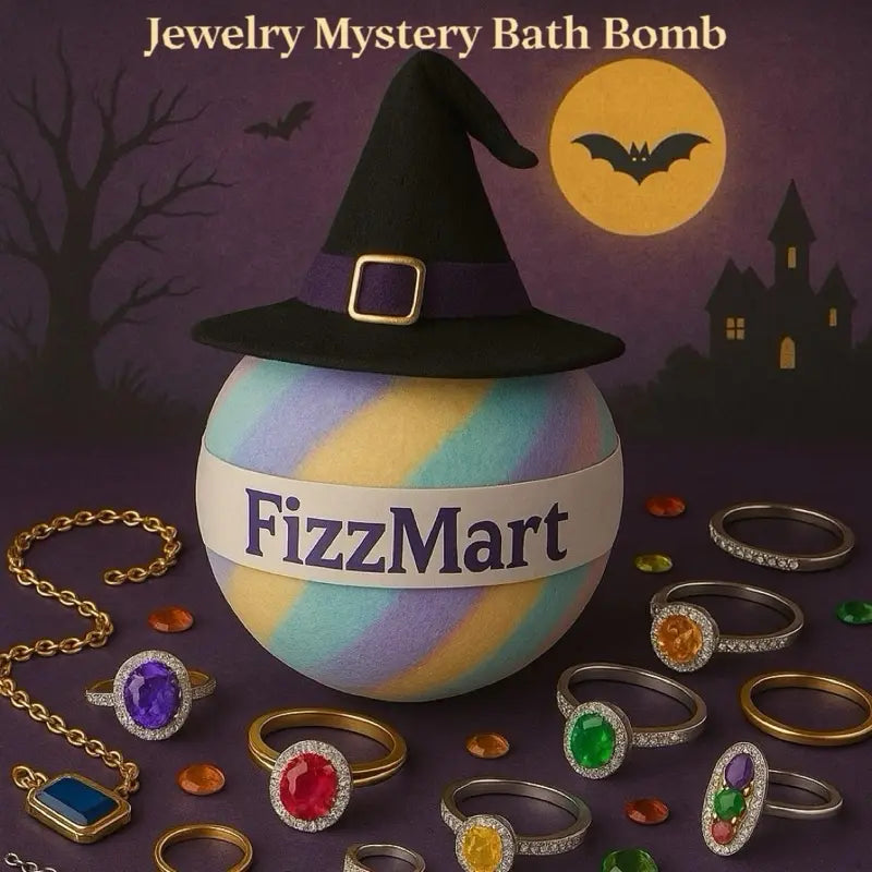 FizzMart Halloween Jewelry Mystery Egg-Discover a Surprise Ring, Earrings, Necklace or Bracelet | Self-Care Treat, Perfect Holiday Gift for Her