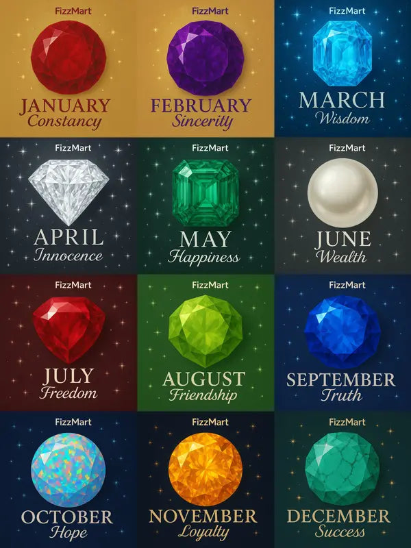 FizzMart Birthstone Jewelry Mystery Bath Bomb – Reveal Your Energy Gem in Ring, Earrings, Necklace or Bracelet | Relaxing and Self Love Gift for Her