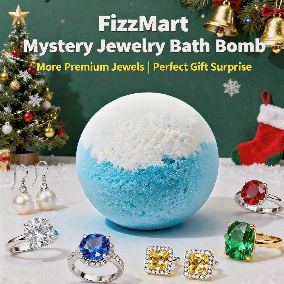 FizzMart Holiday Jewelry Mystery Egg-Reveal a Surprise Ring, Earrings, Necklace or Bracelet | Perfect Gift for Thanksgiving, Christmas & More